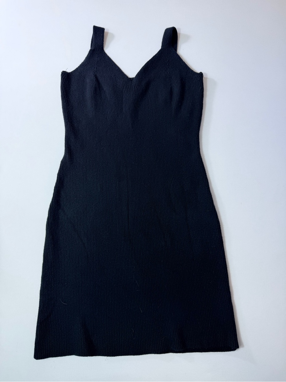 Abercrombie and Fitch Seamless Rib Knit Mini Dress Knee Length Black Sz Large